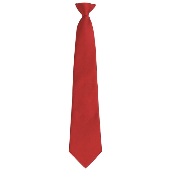 Premier Unisex Adult Colours Fashion Plain Clip-On Tie (Red)