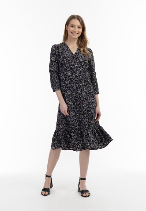 usha floral print midi dress
