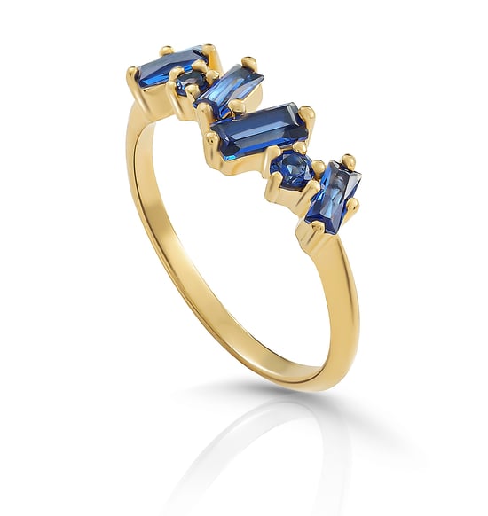 Orphelia 'Novel' Dames 925 Zilveren Ring - Goud ZR-7534 - Image 1