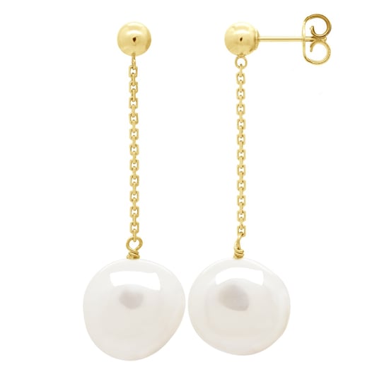 Earrings Real Cultured Freshwater Pearls Baroque 11-12 mm