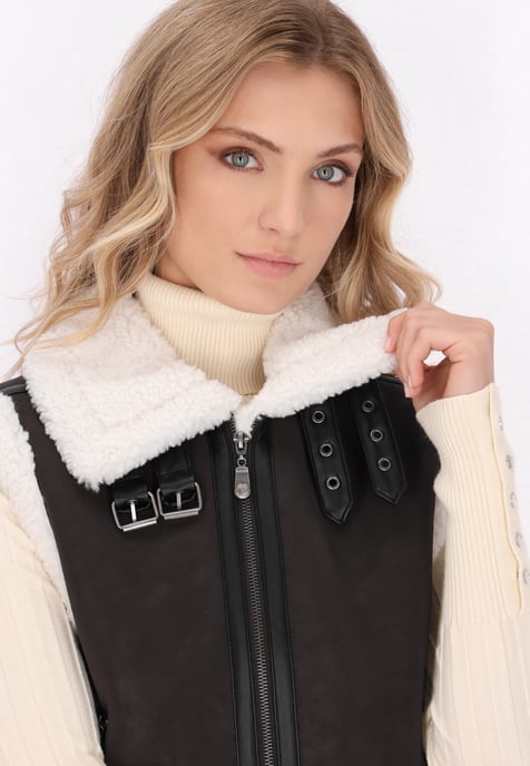 Dreimaster Waistcoat Dames donkerbruin - Image 5