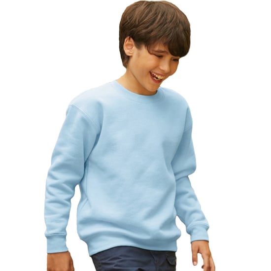 Fruit Of The Loom Kinder Unisex Premium 70/30 Sweatshirt (pak van 2) (Hemel Blauw) - Image 3