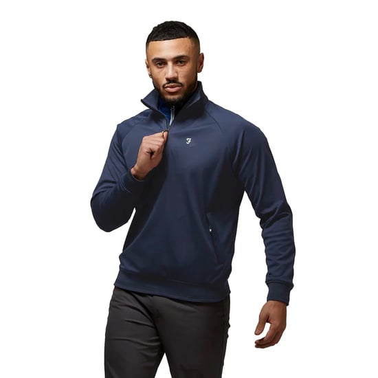 Farah Heren Kala Quarter Zip Jas (Regatta Blauw) - Image 4