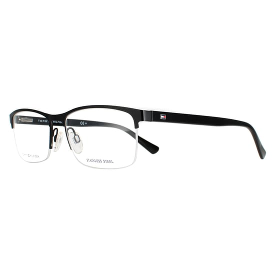 Tommy Hilfiger Half Rimless Mens Matte Black  TH 1528