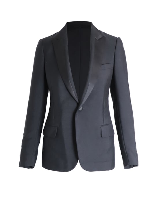 Dior Eenzijdig Blazer in Zwarte Wol - Image 1