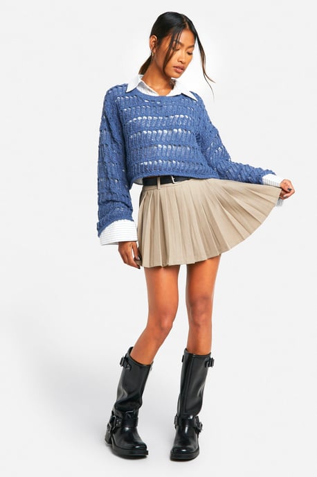 Ladder Crochet Crop Jumper - Image 3