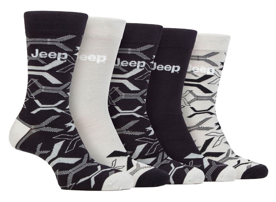 Heren Bamboe Dress Socks | Jeep | 5-Pack Ademend Vrijetijdssokken voor Elke Dag - Marineblauw / Grijs - Image 1