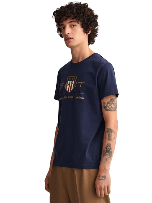 Gant heren Crew Neck T-shirt Archive Shield - Image 2