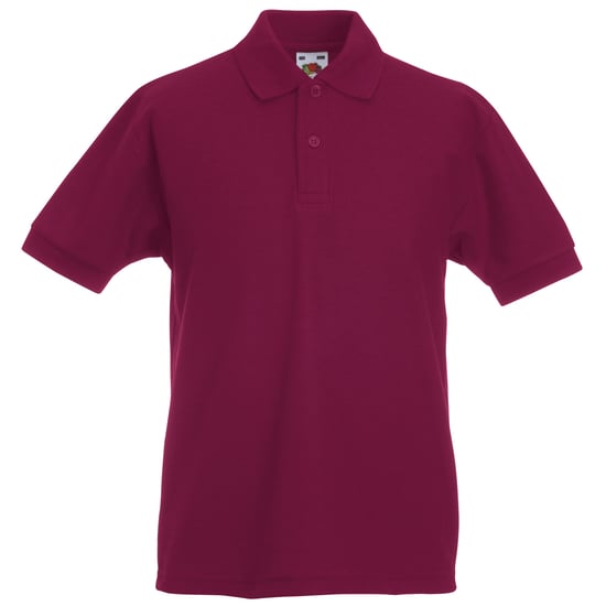 Fruit of the Loom Kinder/Kids Piqué Poloshirt met Korte Mouwen (Bordeaux) - Image 1