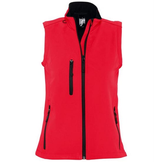 SOLS Dames/dames Rallye Soft Shell Bodywarmer Jacket (Rood) - Image 1