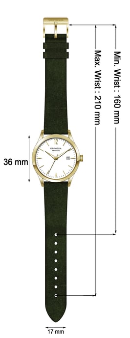 Orphelia Fashion Suède Dames Groene Horloge OF714822 - Image 4