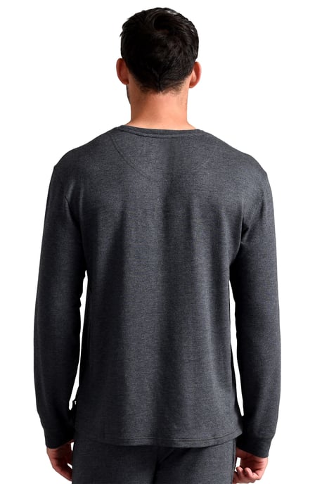 Ted Baker Lange Mouwen Pyjama Top | Ademend Casual Heren T-shirt met Lange Mouwen - Antraciet - Image 2