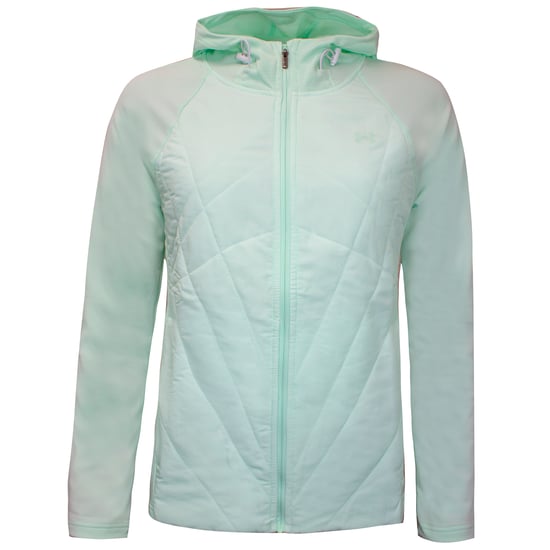 Under Armour Womens Sprint Hybrid Jacket Zip Up Hooded Track Top 1350784 403