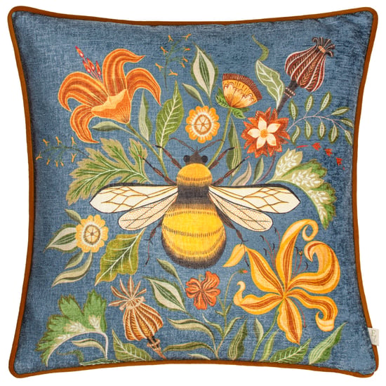 Evans Lichfield Hawthorn Bee Chenille Piped Cushion