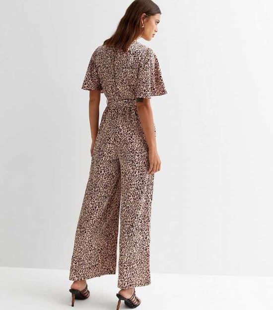 Satijnen Dieren Engel Mouwen Wikkel Jumpsuit - Image 4