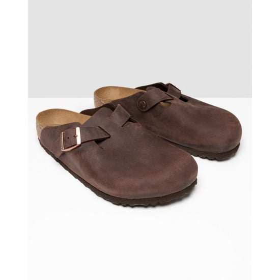 Heren Birkenstock Boston lederen sandalen in bruin - Image 1
