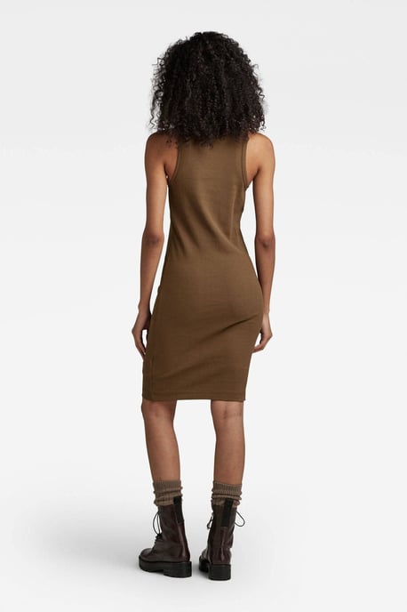 G-Star RAW jurk van biologisch katoen groen - Image 3