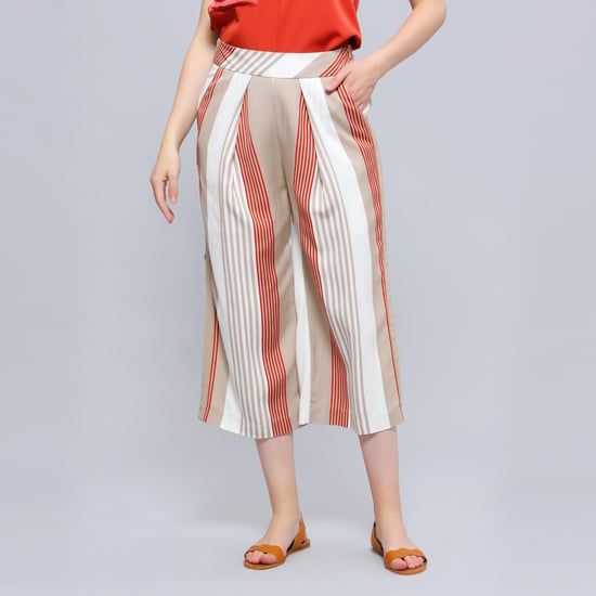 Stripe print vouw capri -broek - Image 4