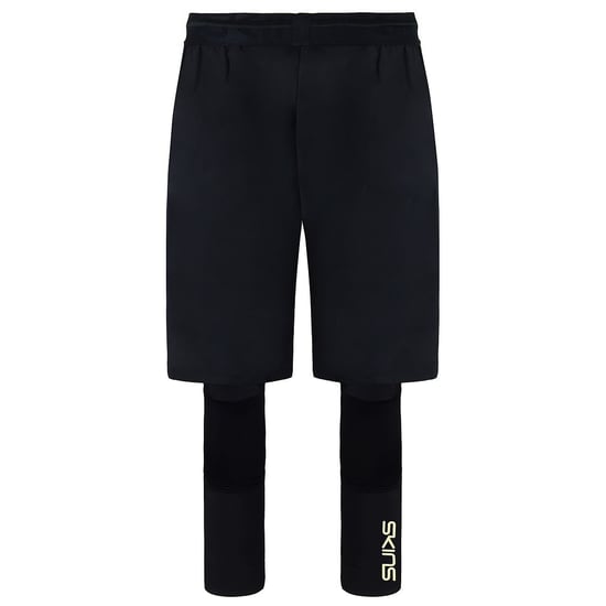 Skins Series-5 Travel & Recovery Black Men 2in1 Tights With Shorts SF00500399001