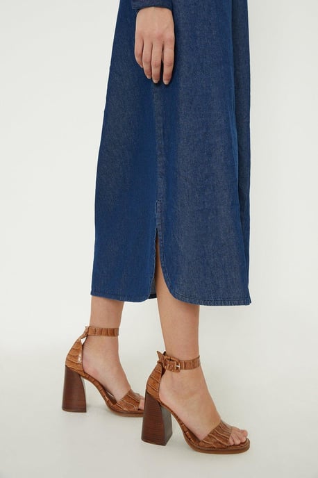 Denim Shirt Midi Dress