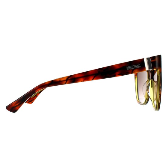 Moschino Vierkante Dames Havana Geel Bruin Verloop Zonnebril - Image 4