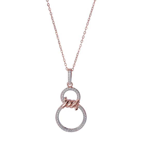 Orphelia 'Aavia' Dames 925 Sterling Zilver Set: Hanger + Oorbellen + Ring - Roze SET-7422 - Image 2