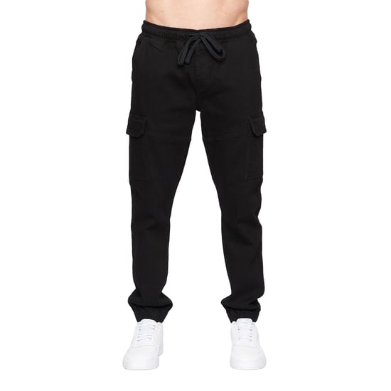 Crosshatch Heren Malimore Gesloten Enkellange Cargo Jeans (Massief zwart) - Image 1