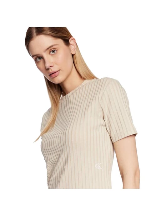 Calvin Klein dames T-shirt met ribbels - Image 2