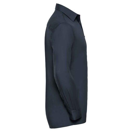 Russell Collection Heren Klassiek Polycotton Overhemd Met Lange Mouwen (Franse marine) - Image 3