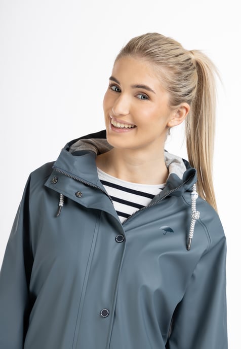 Schmuddelwedda Oversized mackintosh bridgeport Dames Blauwgrijs-271 - Image 4
