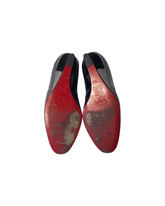 Christian Louboutin Metalen Plateau Pumps in Grijs Leer - Image 6