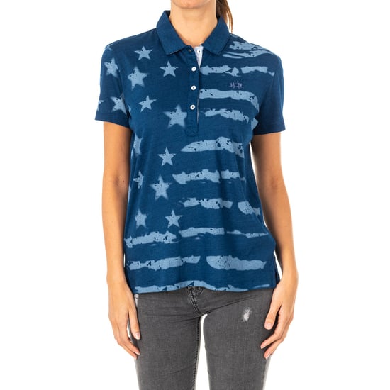 Women's short sleeve polo shirt with lapel collar LWP305