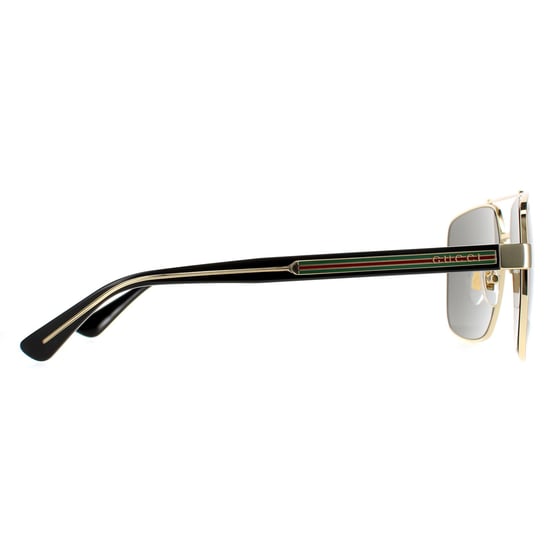 Gucci Square Mens Gold Black Grey GG0529S