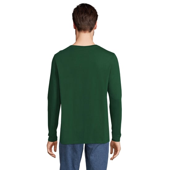 SOLS Heren Imperial Katoenen T-shirt met lange mouwen (Fles groen) - Image 2