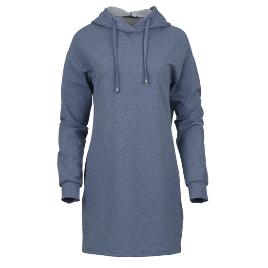 Indigo Melange Hooded Mini Dress