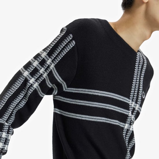 Black Tartan Fred Perry Sweater