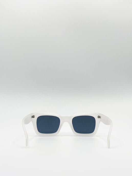 Oversized Matte Clear Frame Cat Eye Sunglasses