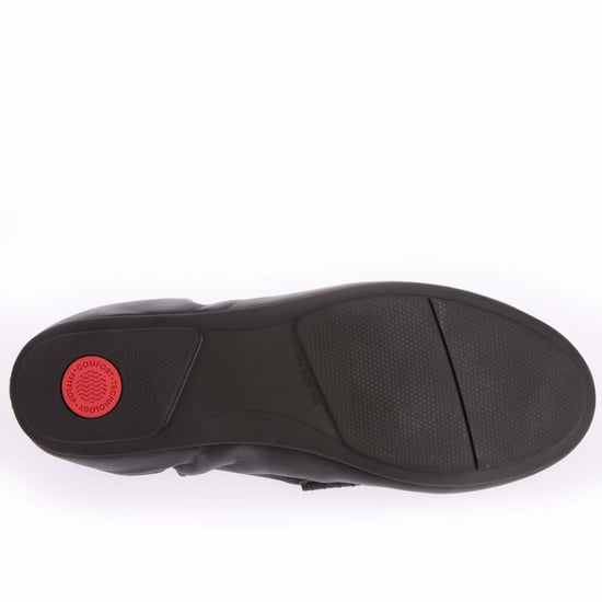 Women's Fit Flop Allegro Leather Penny Loafers in Black