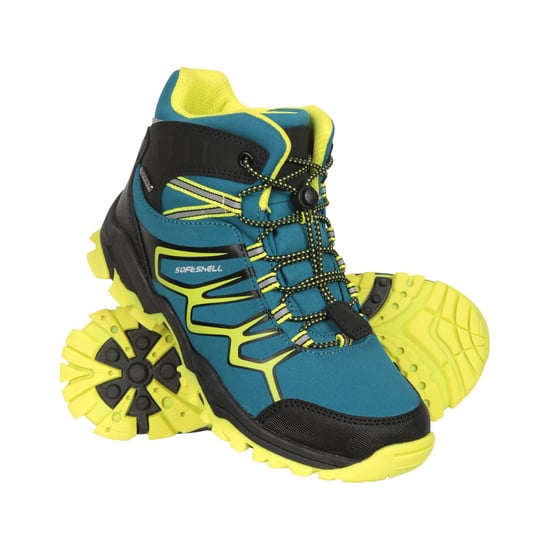 Mountain Warehouse Softshell waterdichte wandelschoenen voor kinderen/Kinderen (Licht Teal) - Image 1