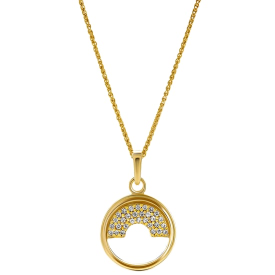 Orphelia 'Tista' Dames 925 Sterling Zilveren Hanger met Ketting - Goud ZH-7586/G - Image 1
