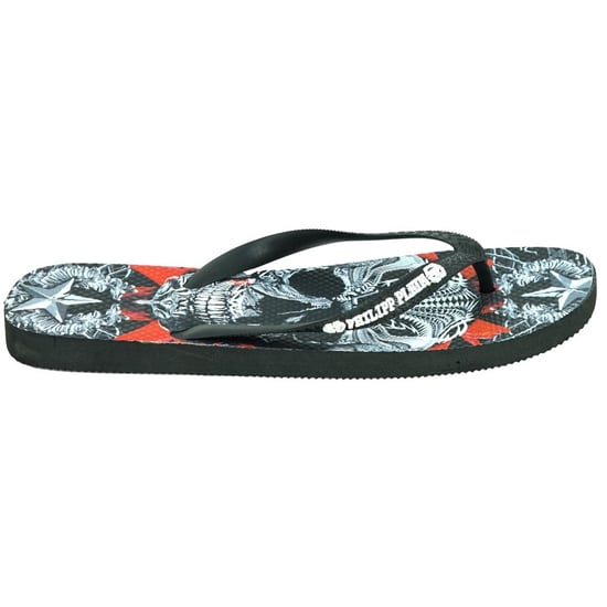 Philipp Plein Doodskop Zwarte Flip-Flops - Image 1