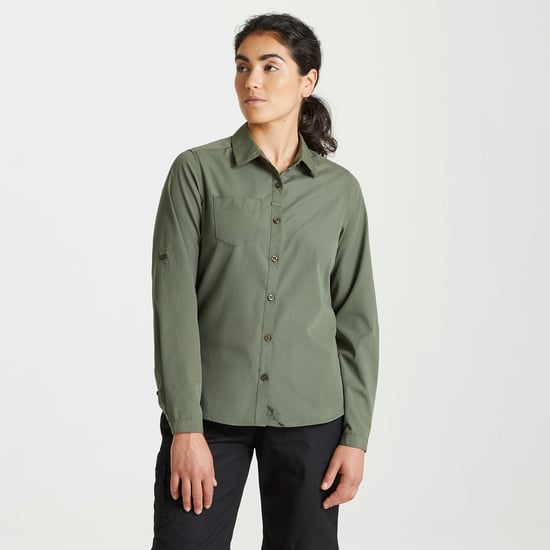 Craghoppers Womens/Ladies Expert Kiwi Long-Sleeved Shirt (Cedar Green)