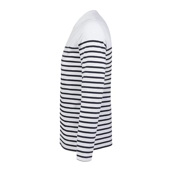 SOLS Heren Matelot Gestreept T-shirt Met Lange Mouwen (Wit/Zwaar) - Image 4