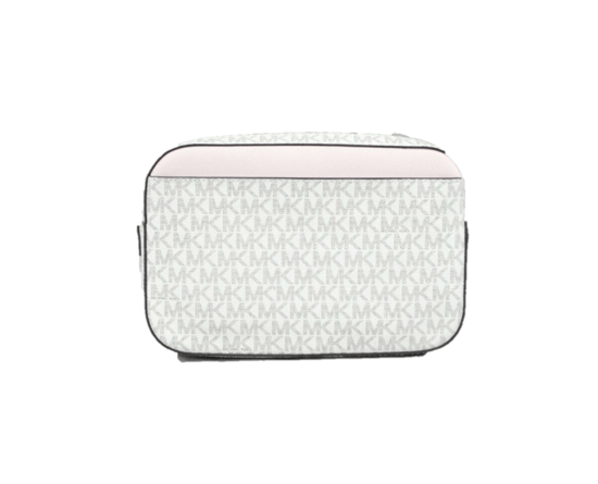 Michael Kors Dames Jet Set Item Grote Oost-West Signature Leren Ritssluiting Ketting Schoudertas (Vanilla PVC/Powder Blush) - Image 2