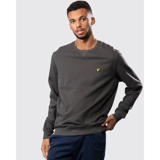 Men's Lyle And Scott Organic Cotton Crew Neck Sweatshirt in Grey