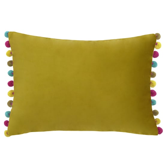 Paoletti Fiesta Velvet Pom Pom Trimmed Cushion Cover