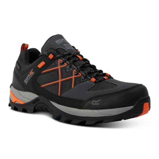 Regatta Mens Samaris III Low Walking Shoes (Granite/Blaze Orange)