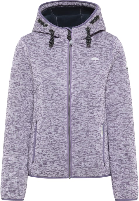 Schmuddelwedda Gebreide fleece jas fraully Dames rokerig paars melange - Image 1