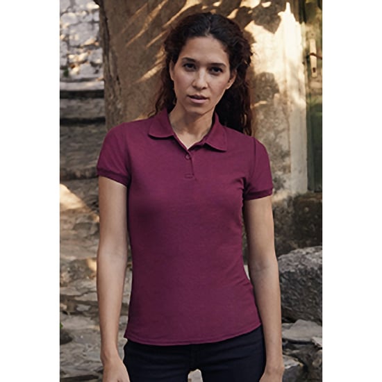 Fruit Of The Loom Vrouwen Dames-Fit 65/35 Poloshirt Korte Mouwen (Bordeaux) - Image 3