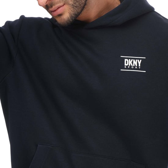 Men's DKNY Printed Logo Blackwater Hoodie in Navy